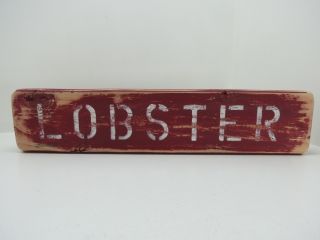 16 Inch Wood Hand Painted Lobster Sign Nautical Maritime Seafood (s718)