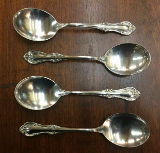 Sterling International Joan Of Arc Round Soup Spoons - 6 " - Set Of 4