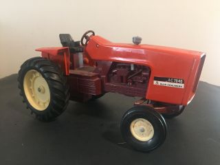 VIntage Ertl 1/16 Scale Allis Chalmers 7040 Maroon Belly Farm Toy Tractor Metal 4