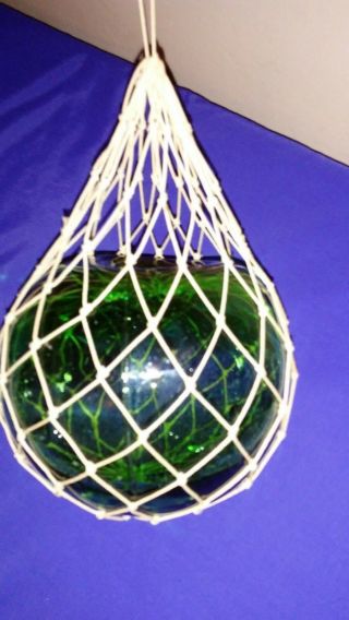 Vintage Japanese Glass Buoy Fishing Float 5 