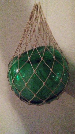 Vintage Japanese Glass Buoy Fishing Float 5 