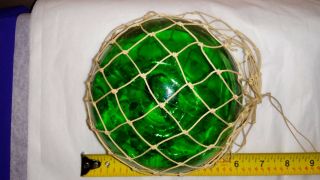 Vintage Japanese Glass Buoy Fishing Float 5 