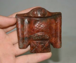 2.  8 " Rare Ancient China Hongshan Culture Old Red Jade Eagle Bird Amulet Pendant