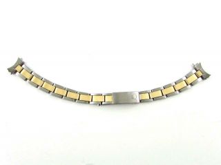 Vintage Ladies Rolex 13mm 14k Yellow Gold Stainless 2 - Tone 7834 Oyster Bracelet