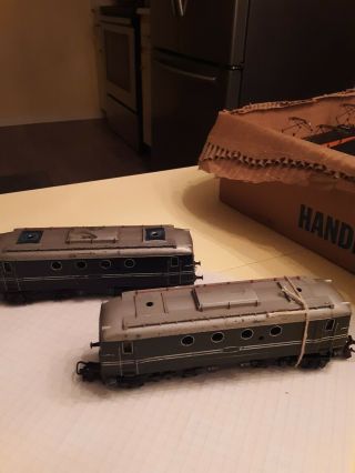 2 Marklin Ho Scale Vintage 1101.  One Blue.  One Green.  Parts