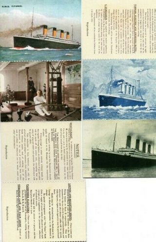 7 RMS TITANIC Card Photos Vintage Antique Old Ship Retro Boat Art Illustration 2