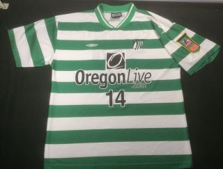 Vintage Usl Portland Timbers Pre Mls Jersey Game Used? Benedetti Authentic Large