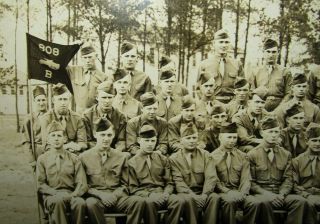 Ww2 808th Tank Destroyer Battalion " Yard Long " Group Photo - B Company