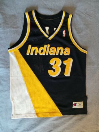 Champion Authentic Indiana Pacers Reggie Miller Jersey Vintage 90s Sz 44 L Large
