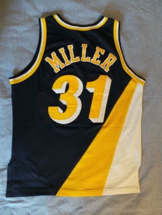 Champion Authentic Indiana Pacers Reggie Miller Jersey vintage 90s sz 44 L Large 4