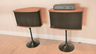 Pair Vintage Bose 901 Series VI Speakers w/ Tulip Stands and Equalizer.  Excl, 12