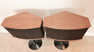 Pair Vintage Bose 901 Series VI Speakers w/ Tulip Stands and Equalizer.  Excl, 2