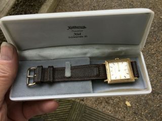 Rare Vintage 14k Solid Gold Jaeger Lecoultre Mans Watch