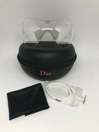 Dior Ski 1 Rare White Sunglasses With Clear Lens By Christian Dior