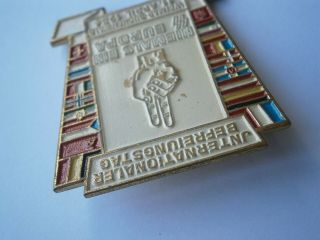 GERMANY Badge BUCHENWALD German concentration camp PIN WW2 wwII DDR Flags BRONZE 7