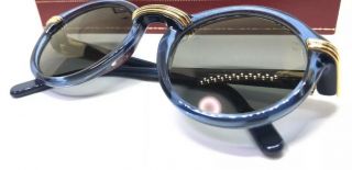 Cartier Cabriolet Vintage Sunglasses Blue/gold Collector Glasses