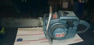 Vintage Homelite C - 52 Vintage Chainsaw Homelite Blue C 52 Saw Big Old Homelite