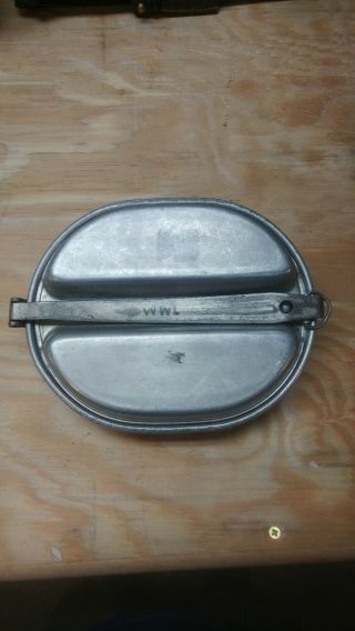 WW2 US Army M1932 Mess Kit.  Dated 1941 Initialed W.  W.  L. 2