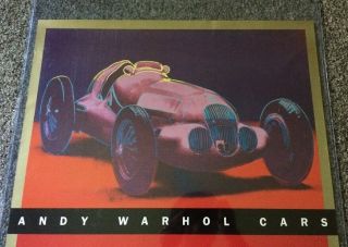 VTG 1988 Andy Warhol Pop Art Poster Cars Mercedes Benz W125 Grand Prix Car 1937 2