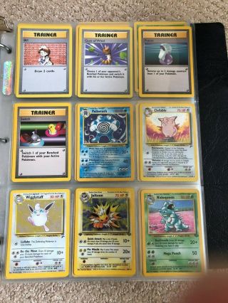 Over 300 Vintage POKEMON TCG Cards In Binder - Base,  Jungle,  Fossil,  Neo 5