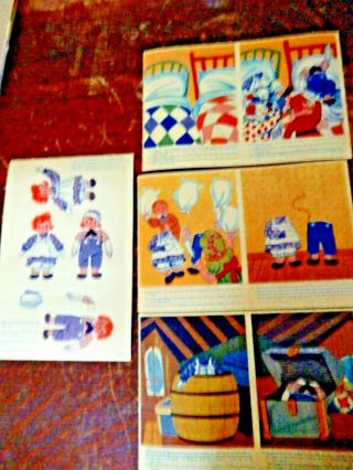 Vintage Raggedy Ann and Andy Dolls Paper Play set - 1959 5