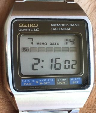 All 1978 Seiko M354 - 5019 James Bond Moonraker Memory Bank Mens Watch