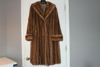 Vintage Whiskey Mink Fur Coat - Full Length Swing