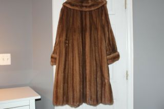 Vintage Whiskey Mink Fur Coat - Full Length Swing 2