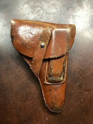 Wwii German Tan Leather Holster For Pp/ppk