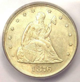 1876 Twenty Cent Coin 20c - Certified Icg Ms61 (unc) - Rare Date
