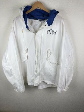 Vintage Polo Ralph Lauren 1992 Windbreaker Jacket Stadium Hi Tech Snow Beach M