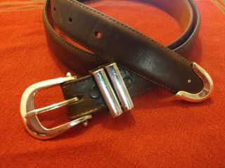 Vintage James Reid - Jr Ltd 925 Sterling Sante Fe Buckle Set & Belt