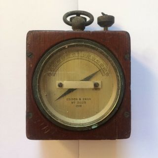 Antique Ww1 Edison Swan Scientific Q&i Meter Galvanometer Detector N°13023 - 1916