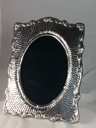 Stunning Rare Hm Stirling Solid Hammered Silver ‘ray Hall’ Photograph Frame 1998