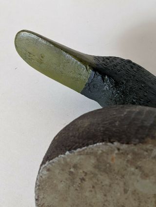 EVANS Vintage Duck Decoy Competitive Grade Mallard Paint Glass Eyes 9