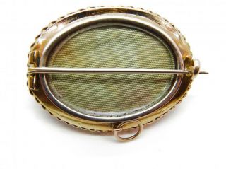 Antique Georgian Victorian Mourning Pin Brooch 14KT Not Scrap Solid Gold 10.  7 Gr 2