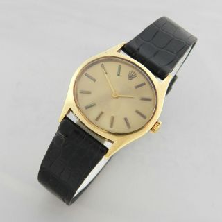 Rolex Cellini 3802 Vintage Ladies Watch 100 18kt Yellow Gold Cal.  1600
