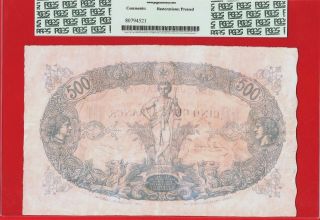 PCGS 25 Very Fine,  ALGERIA - Banque de I ' Algérie,  500 Franc 1924.  VERY RARE 2