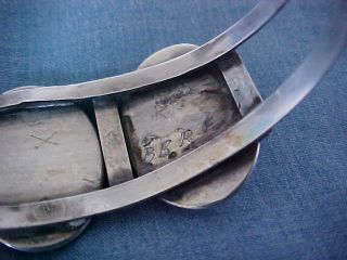 VINTAGE NAVAJO STERLING & CORAL CUFF BRACELET HAND MADE SIGNED MEXICO 1963 3