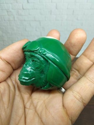 Monkey Gorilla Ape King Kong Helmet Head from Billiard Ball Number 6 Carved 4