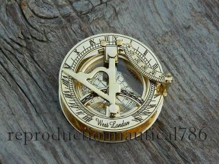 Solid Brass Compass Maritime Nautical Astrolabe Marine Ship Instrument Compass G