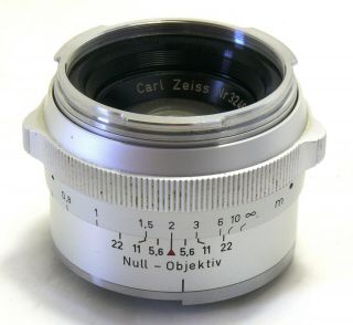 Rare Carl Zeiss Contarex 50mm F/2 Planar " Null - Objektiv " Prototype Lens -