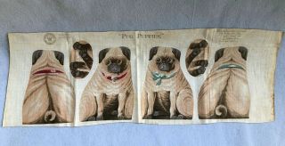 Rare Set Antique 1892 Arnold Print Pug Puppy Dog Cloth Toy Doll Uncut