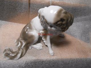 Vintage Pfeffer Gotha Porcelain Pekinese Dog Figurine 9 