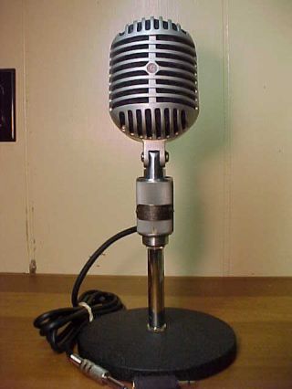 1940 Shure Vintage Unidyne " Fatboy " 556b " Broadcast " Microphone,  Cable,  Stand.