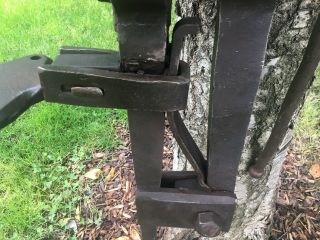 Antique Vintage Blacksmith Post Vise Tool 5 