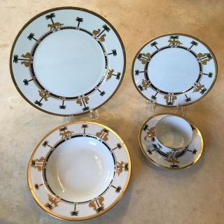 Christian Dior Casablanca 5pc China Place Settings Rare 10 Available