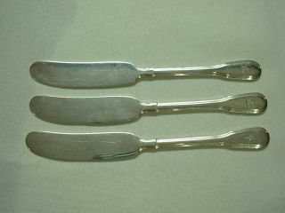 3 Vintage Tiffany & Co.  " Gramercy " 6 " Sterling Silver Butter Spreader Knives