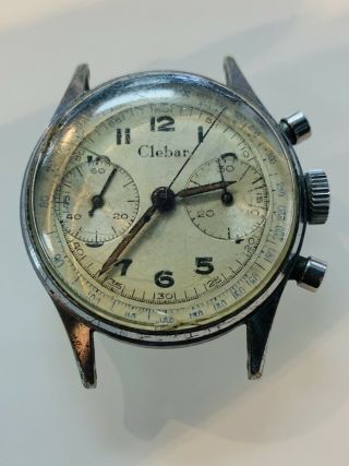 Vintage Clebar Chronograph Landeron 148,  Runs Well,