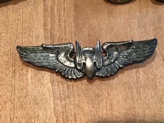 Vintage WW2 U S Bombadier Sterling Silver Pin & Associated items 2